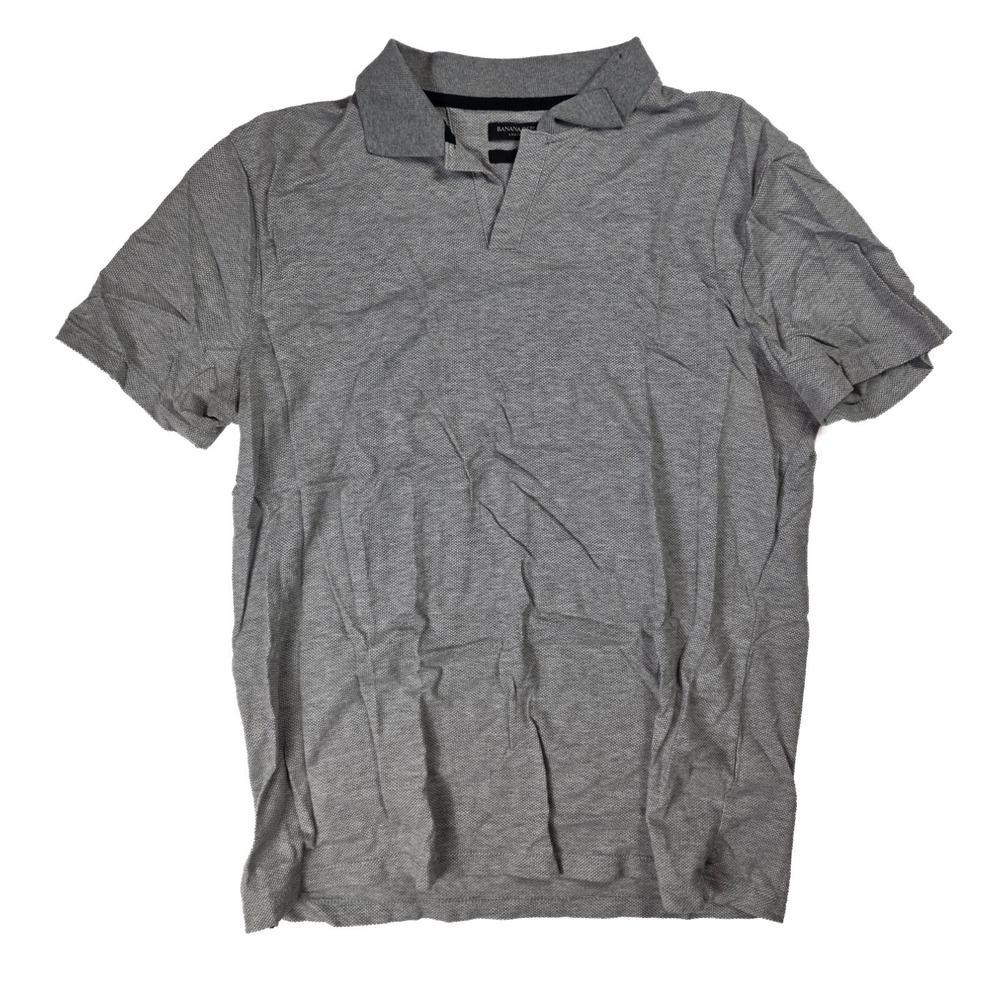 Banana Republic Gray Slim Fit Luxury Touch Polo Men's Size Large